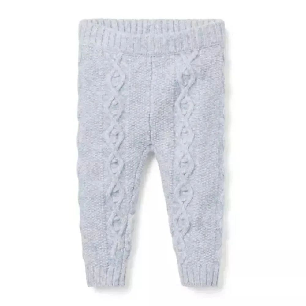 Janie and Jack 100047777 Blue The Cozy Cable Knit Baby Pant size 0-3 months NWT